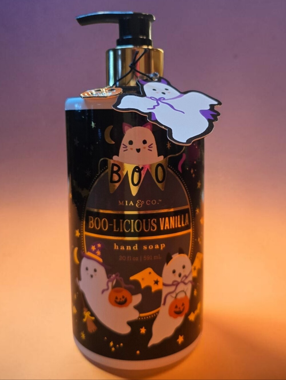 Boo-licious Vanilla 20 Ounce Decorative Hand Soap With Charm Mia & Co.Halloween